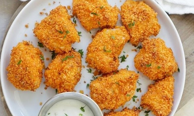Chicken Bite Nuggets With Crusted Tortilla