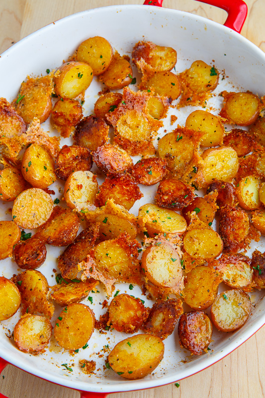 Crispy Parmesan Roast Potatoes. - Kitchen Cookbook