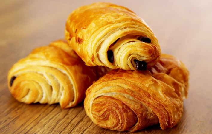 Flakey Croissant Filled With Dark Chocolate