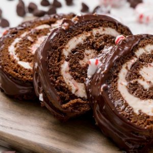 A Delicious Cream Cheese Hot Chocolate Cake Roll
