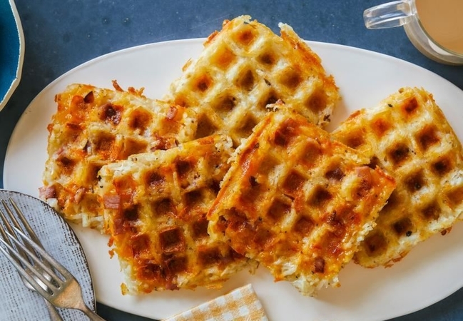 These Waffles Are Crispy On The Outside And Fluffy On The Inside.