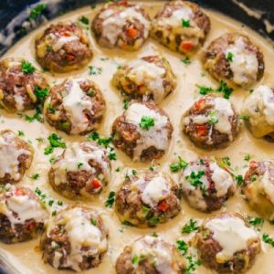 This Meatball Is Prepared in a Rich and Creamy Gravy.