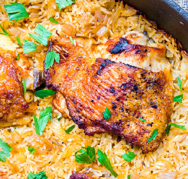 Nothing Beats Crispy Chicken Thighs With Rice - Kitchen Cookbook