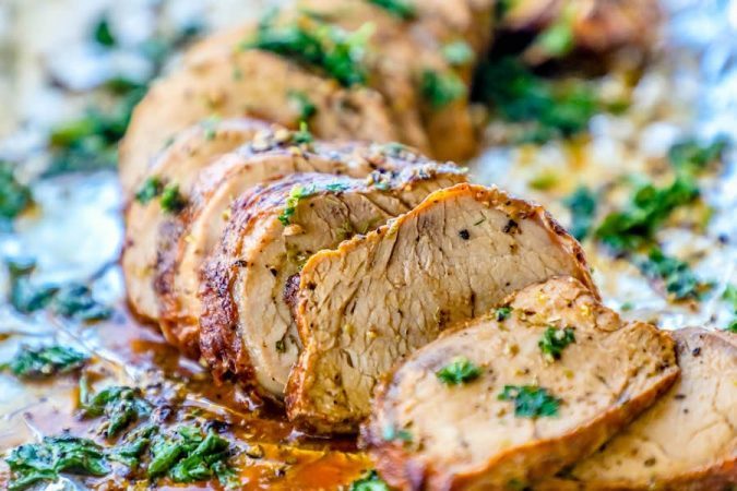 The Best Baked Garlic Pork Tenderloin