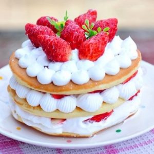 Strawberry Cream Pancakes