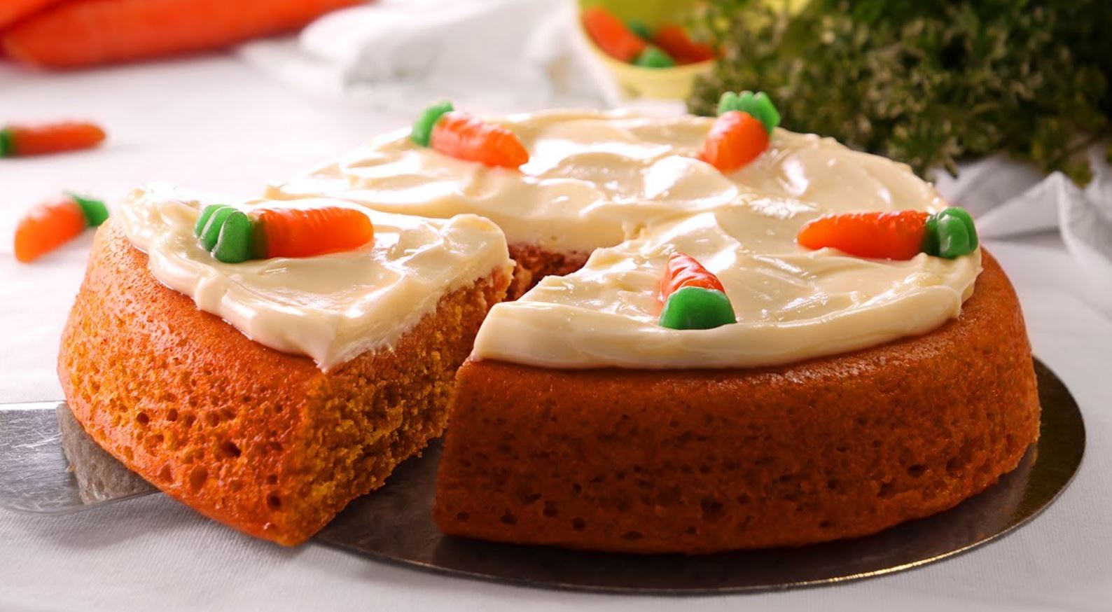 Eggless Carrot Cake with Cheese Cream Frosting Recipe - Subbus Kitchen