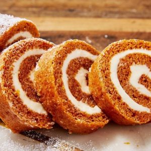 Carrot Cake Roll With Cream Filling