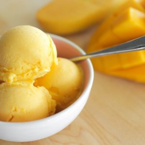Homemade Mango Ice Cream Using Blender