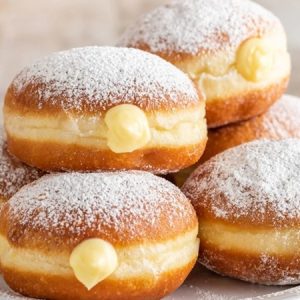 Vanilla Custard Cream Donuts