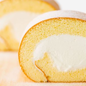 Eggless Cream Cake Roll