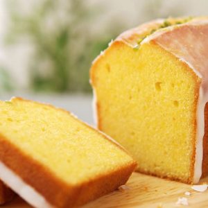 Soft and Moist Lemon Frosted Pound Cake