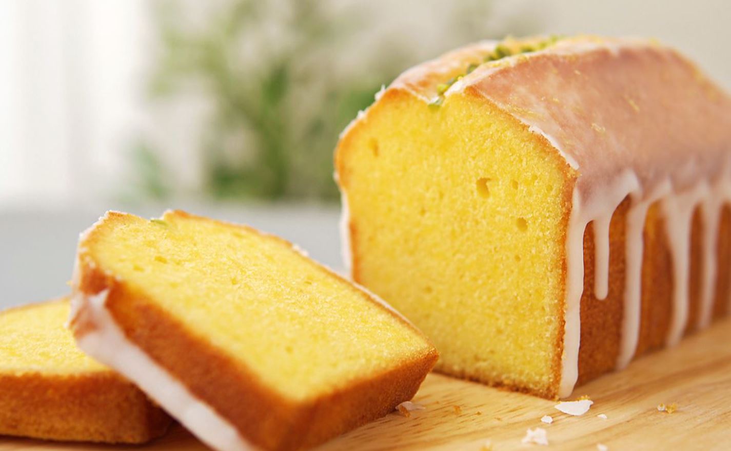 Soft and Moist Lemon Frosted Pound Cake