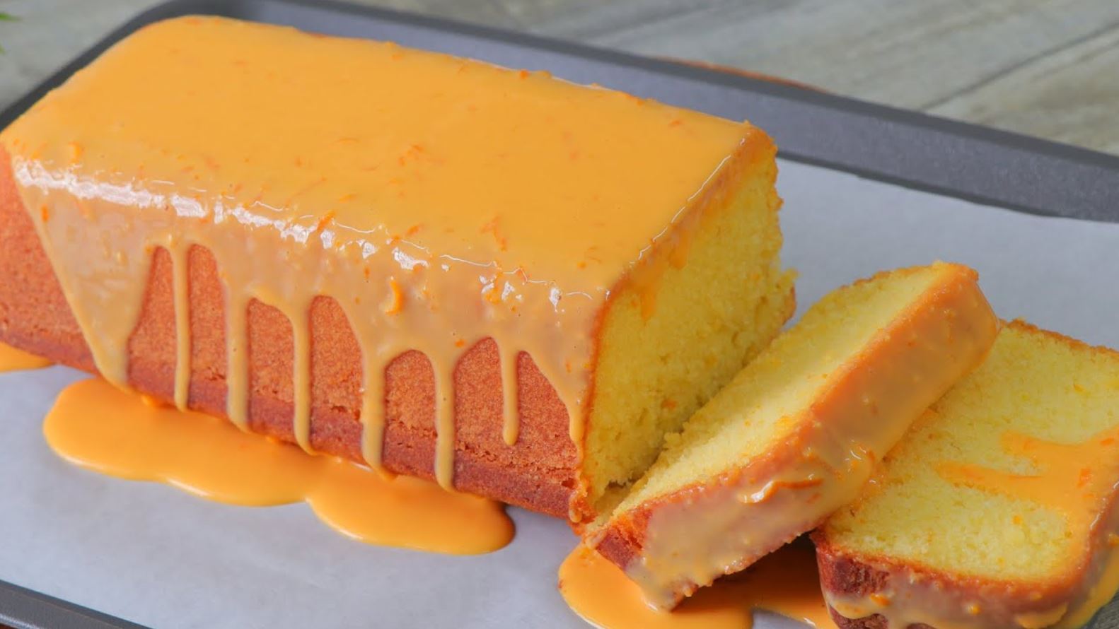 Orange Cake with Orange Buttercream Glaze