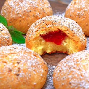Jam Filled Cottage Cheese Buns