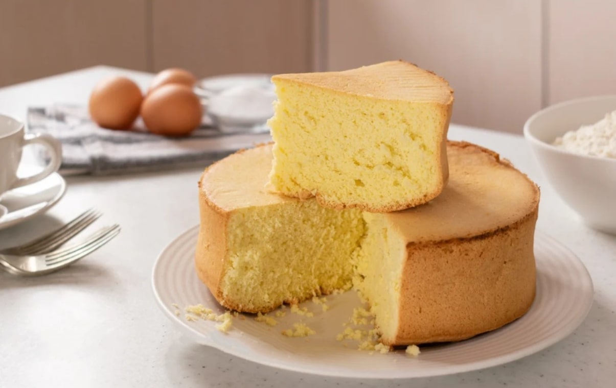 Super Fluffy Sponge Cake with Only 3 Ingredients