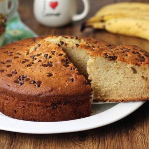 Soft Banana Cake with Chocolate Chips