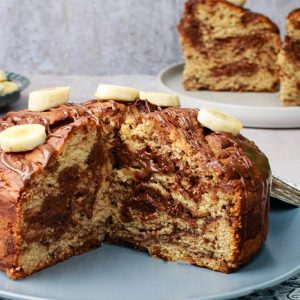 Chocolate Banana Swirl Cake