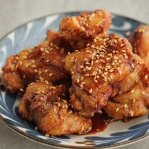 Crispy Fried Chicken Marinated in Sweet and Spicy Sauce