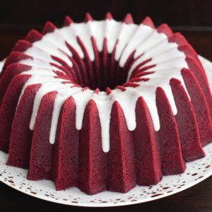 Red Velvet Bundt Cake with Cream Cheese Icing