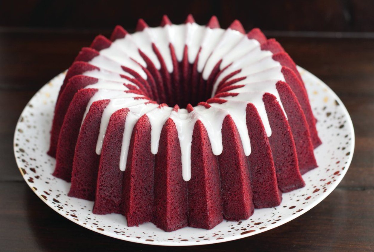 Red Velvet Bundt Cake with Cream Cheese Icing