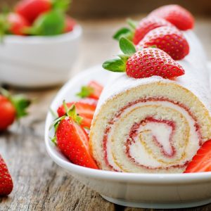 Strawberry and Cream Roulade Recipe